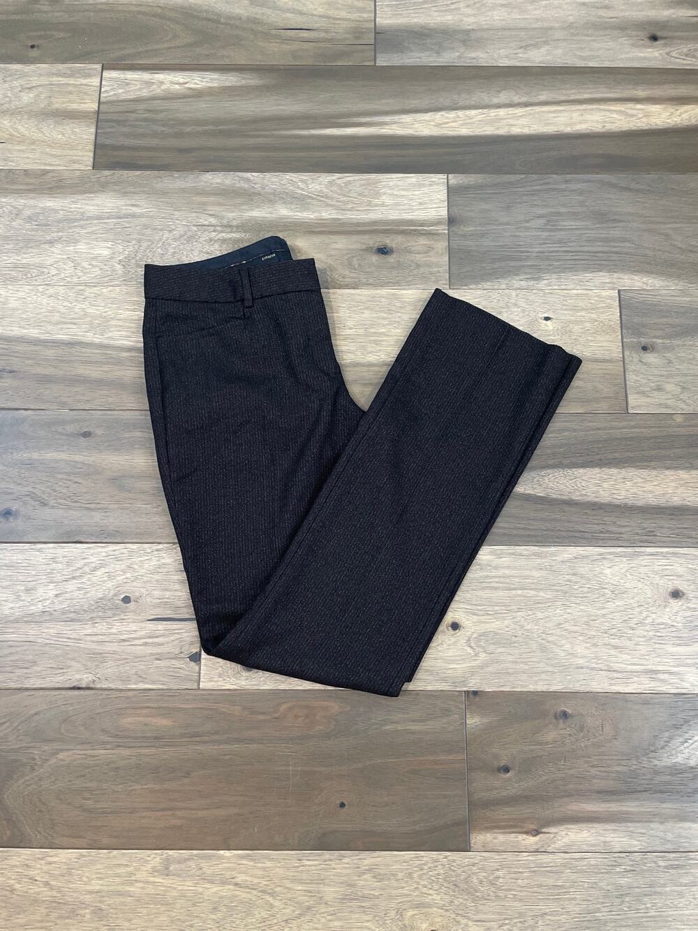Express Brown Metallic Thread Pants Size 4 Slim Modern Fit